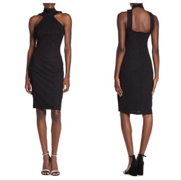 Bebe Double Strap Halter Neck Bodycon Dress, 12 - Picture 1 of 5